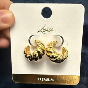 LOVISA Gold-Tone Hoop Earrings
